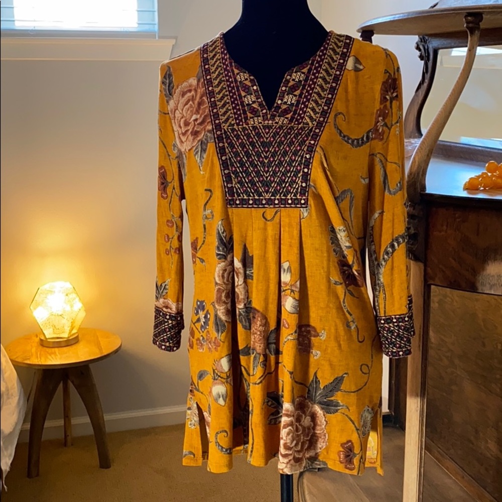 Soft Surroundings Mustard Tunic